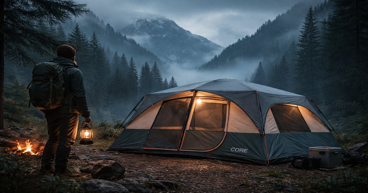core instant tent in use