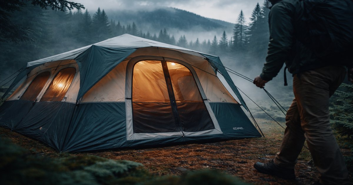 core 9 tent in use