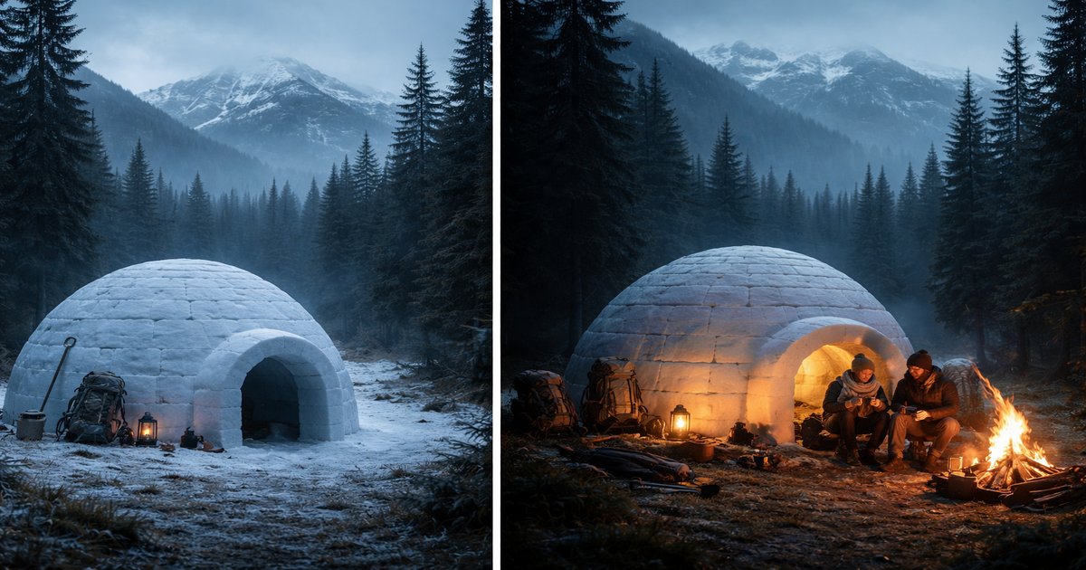 igloo in use